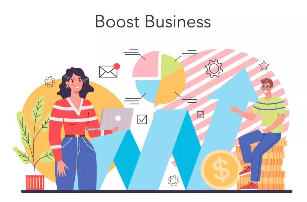 Business boost concep