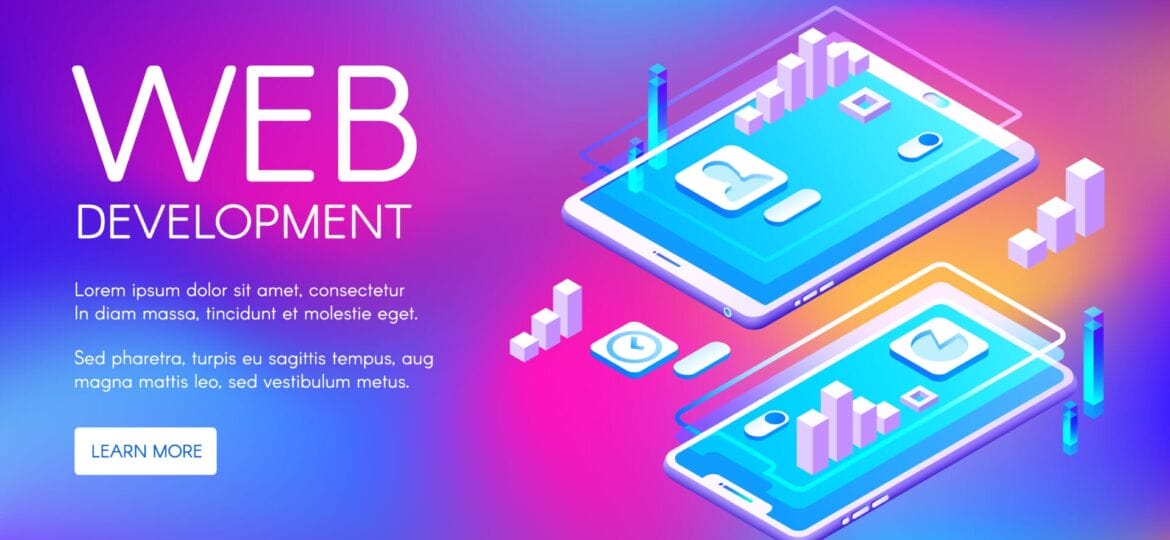 Web development technology vector illustration